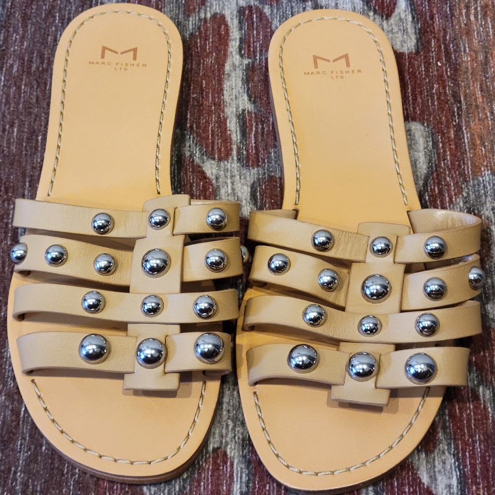 MARC FISHER • Leather Sandals • BRAND NEW/NEVER WORN • Size 8